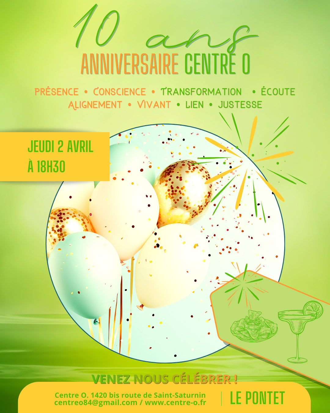 🎉 Les 10 ans du Centre O – Afterwork anniversaire 🎉
